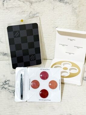Louis Vuitton Lipstick Sample (4 Colors) & Playing Card in Protective Case: 9 ♠️